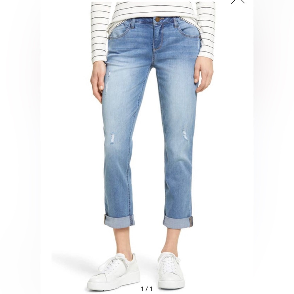 Wit & Wisdom Ripped Crop Straight Leg Jeans 6P